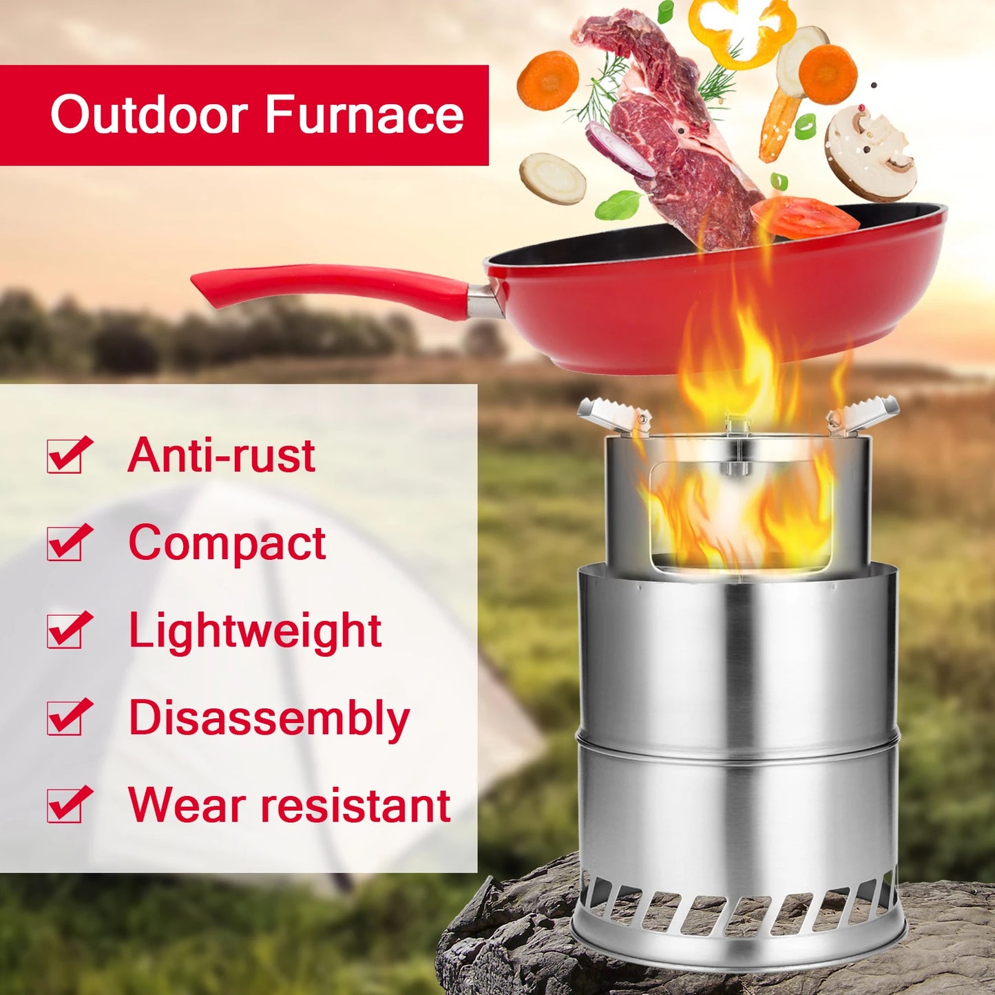 Stainless Steel Wood Stove
