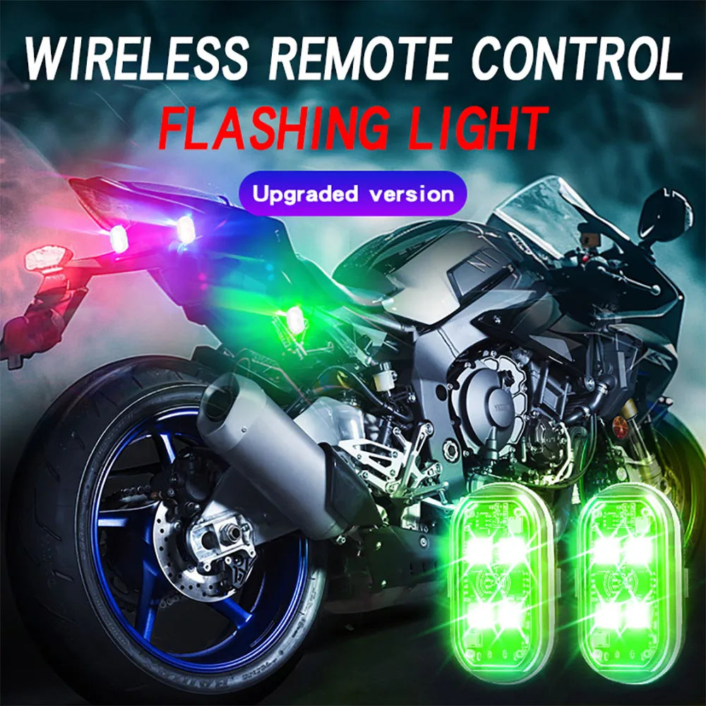 Wireless Strobe Lights with LED RGB Set