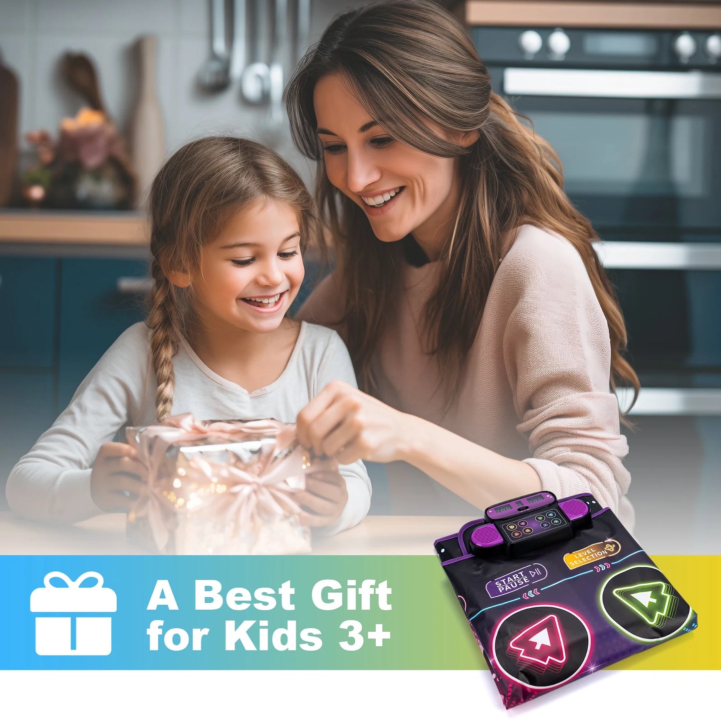 Kids Electronic Dance Mat Dancing Blanket Double Players Mode with 9 Levels Kid Floor Music Blanket Educational Toys Kids Gifts