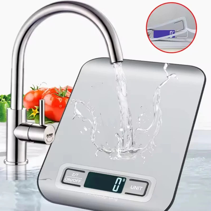 Kitchen Scale Digital with Stainless Steel LED Precision
