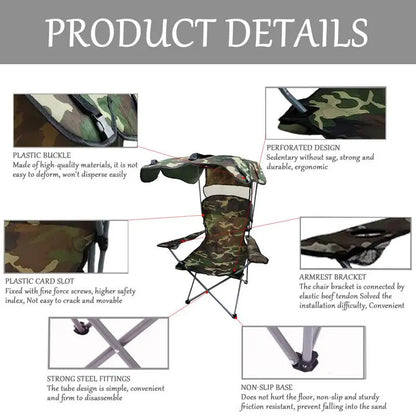 Portable Camping Folding Chair with Sunshade