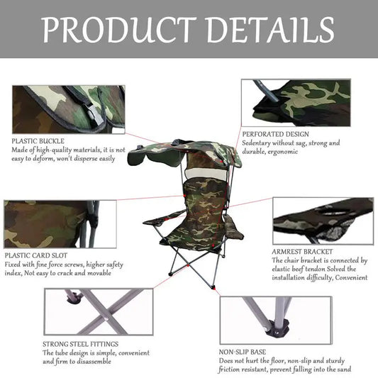 Portable Camping Folding Chair with Sunshade