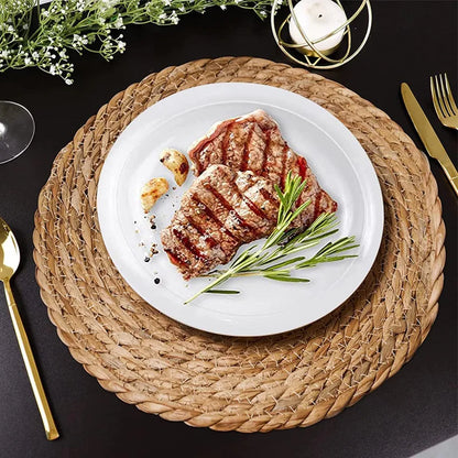 Rattan Placemats Handwoven Round Heat Resistant Mats