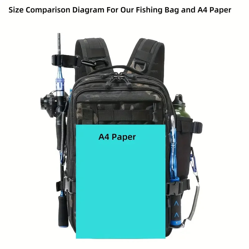 Waterproof Fishing Backpack with Tackle Storage