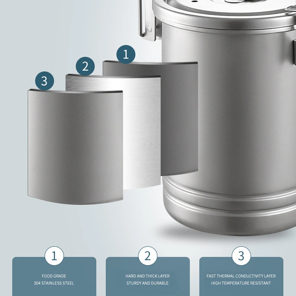 Stainless Steel Portable Camping Rice Cooker