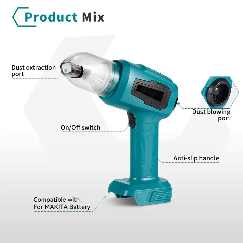 Vacuum Cleaner Mini Electric Wireless Strong Suction 18V
