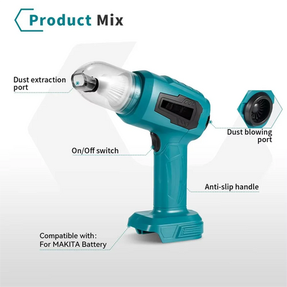 Vacuum Cleaner Mini Electric Wireless Strong Suction 18V