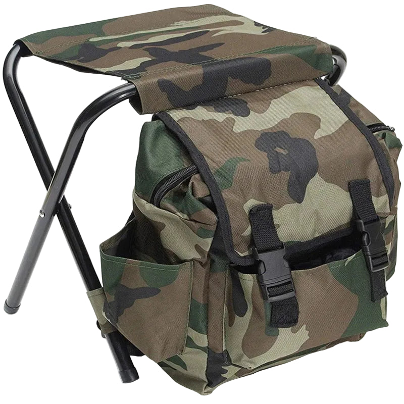 Backpack with Portable Folding Chair