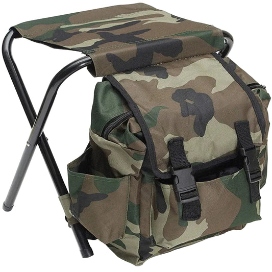 Backpack with Portable Folding Chair