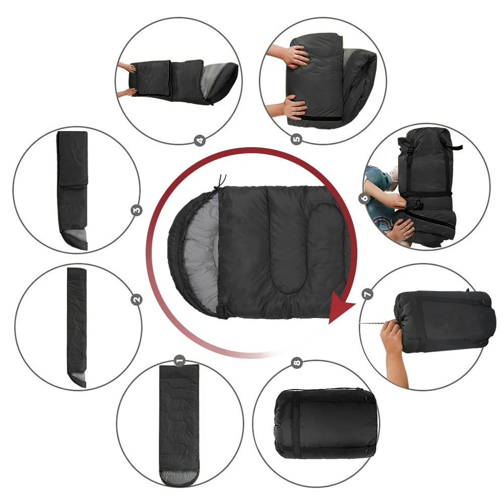 Sleeping Bag Cotton Envelope Lightweight Outdoor Backpacking