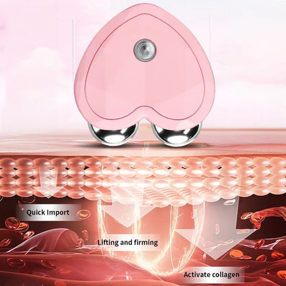 Microcurrent Face Lifting Roller with EMS Mini Beauty Device