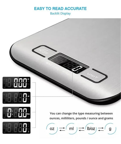 Kitchen Scale with Digital Portable USB Charging