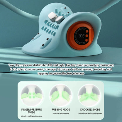 Cervical Massager Pillow with EMS Traction Heating Acupoint