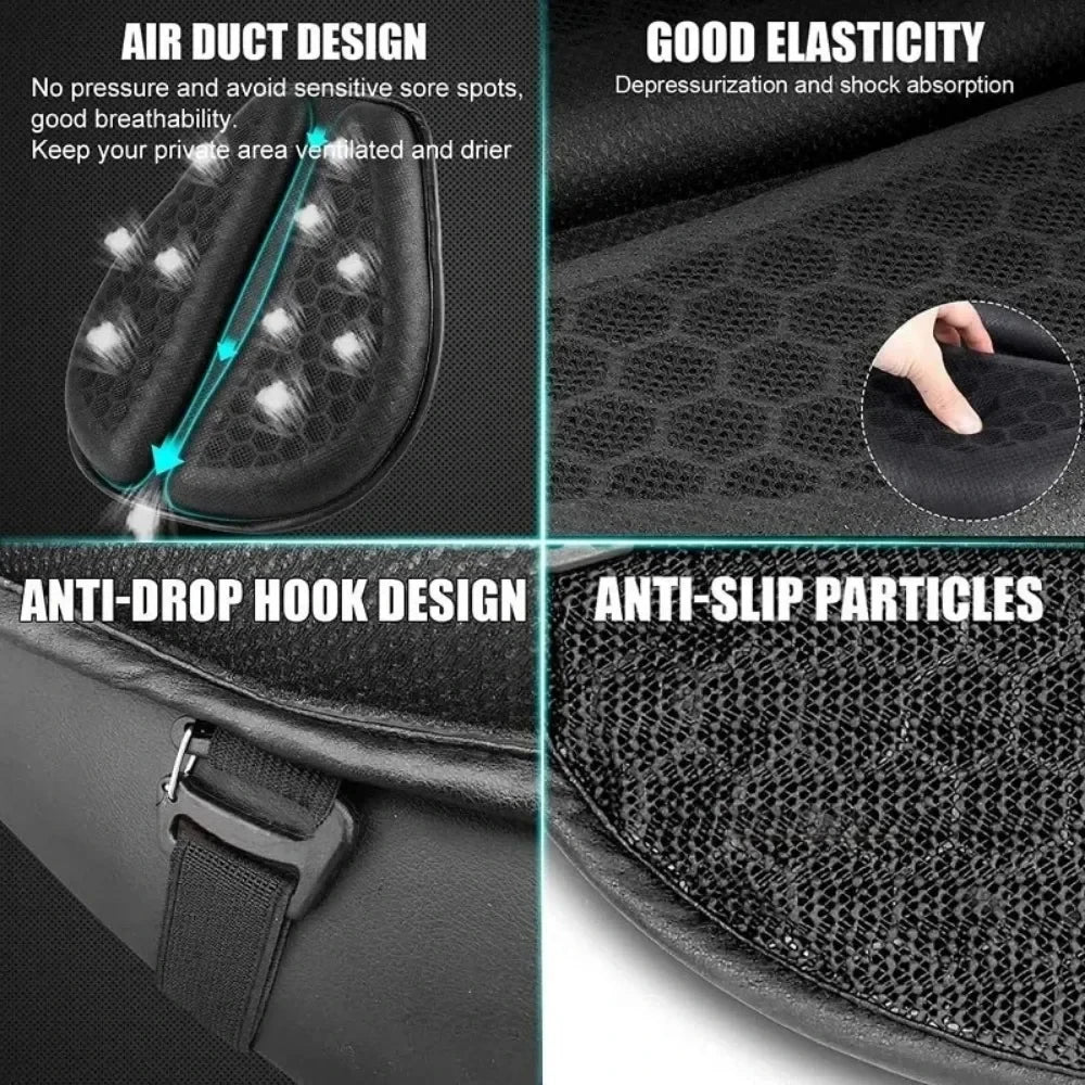 Motorcycle Seat Cushion Honeycomb Gel Pressure Relief Pad