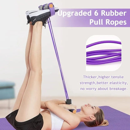 Six-Tube Pedal Resistance Band Fitness Trainer