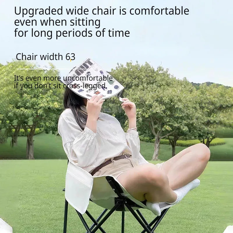 Portable Camping Moon Chair with Back Support
