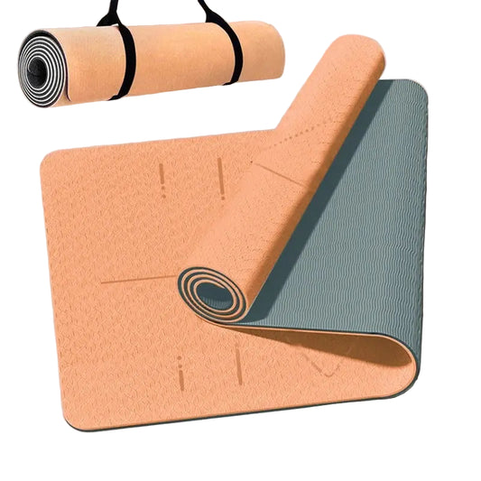 Yoga Mat Non Slip TPE with Carry Strap and Bag