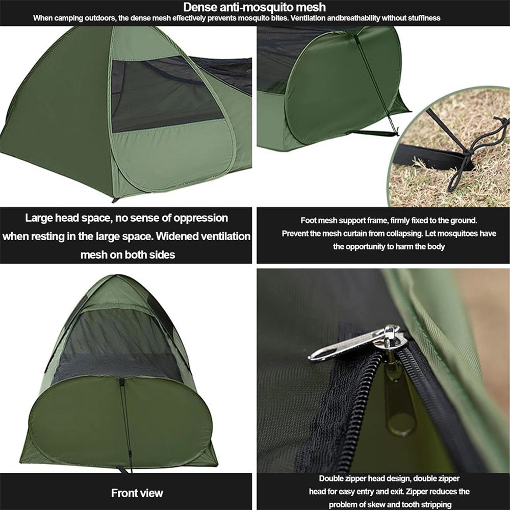 Camping Tent Foldable Automatic Single Mesh Canopy