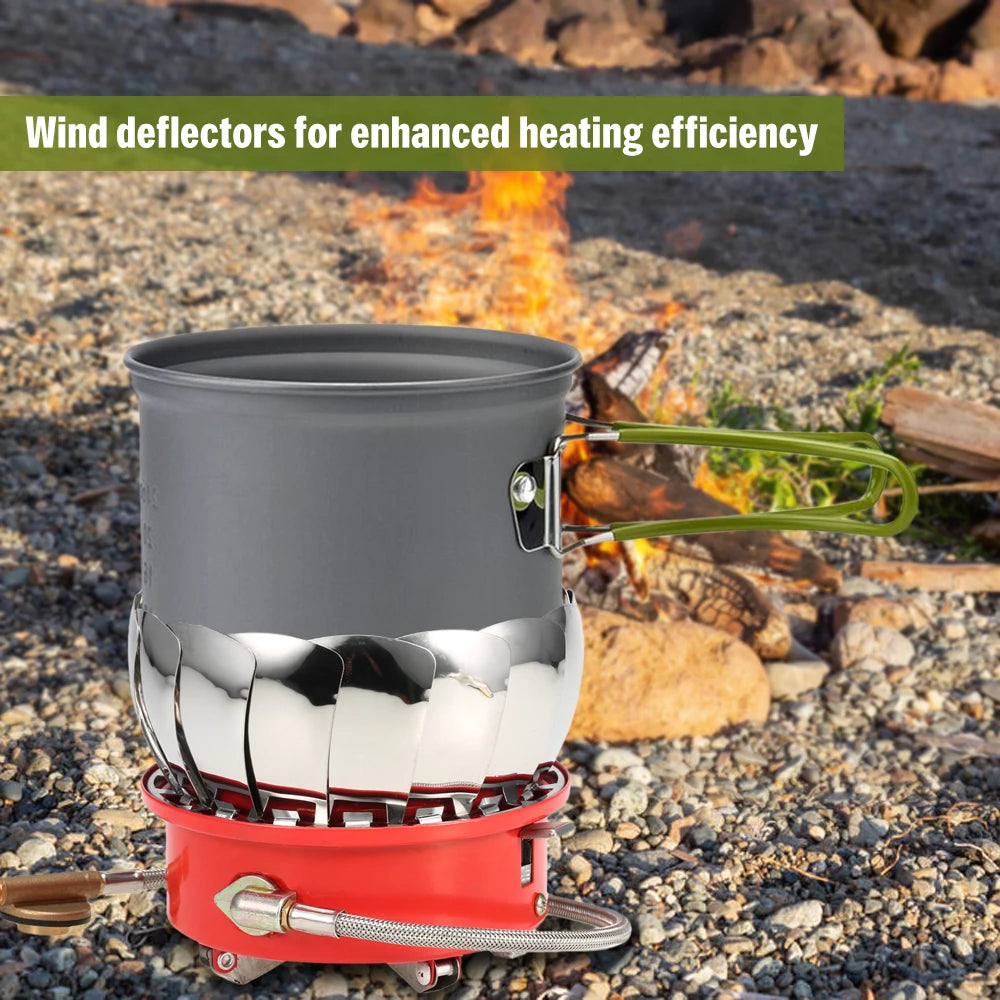 Windproof Piezo Ignition Camping Gas Stove