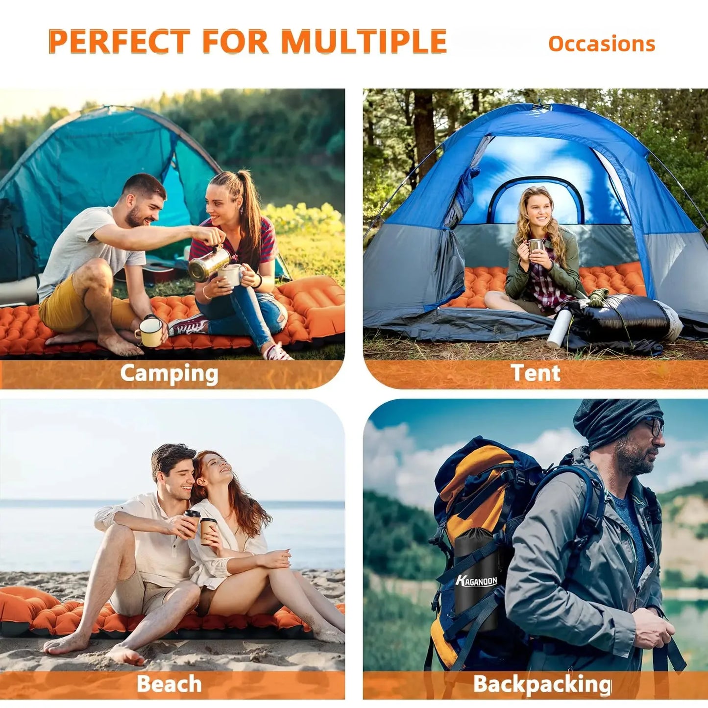 Camping Sleeping Pad with Foot Pump Pillow