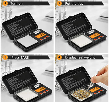 Digital Pocket Scale with Precision Jewelry Carat Mini Weighing