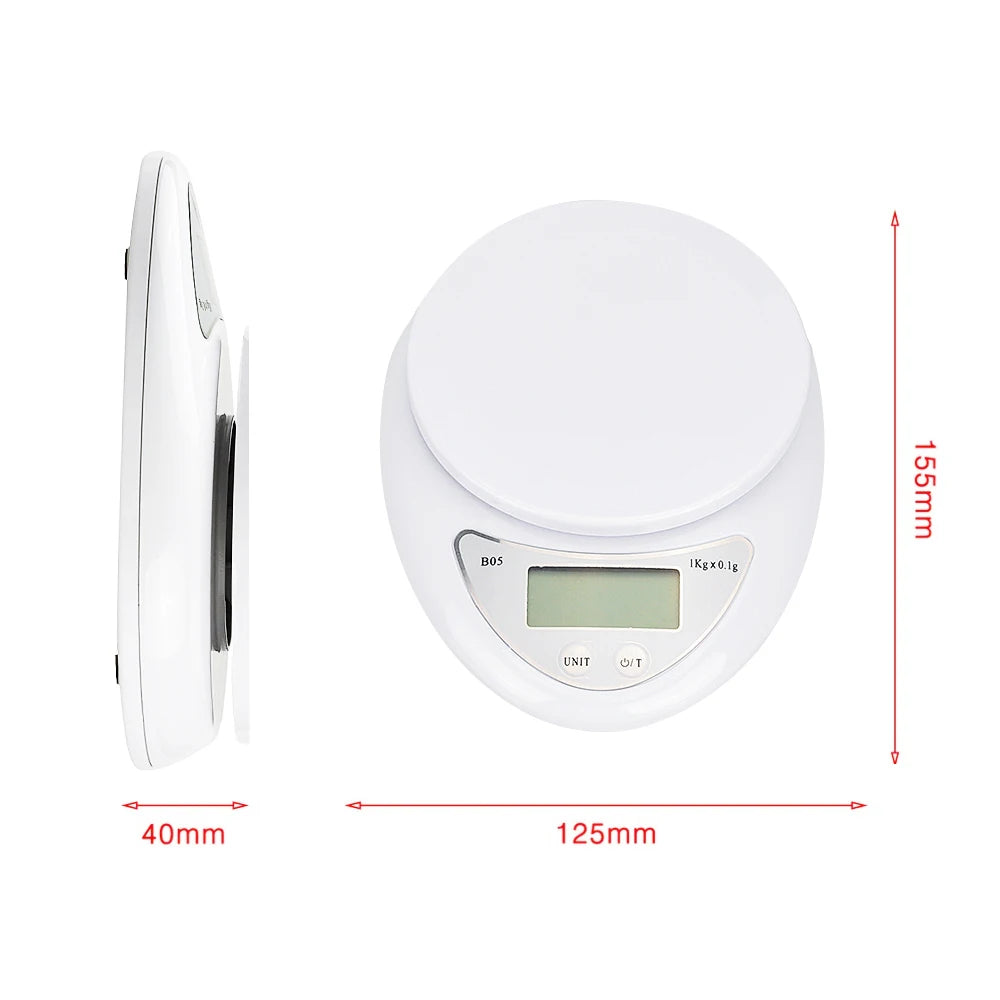 Digital Kitchen Scale with LED Portable Measuring Weight