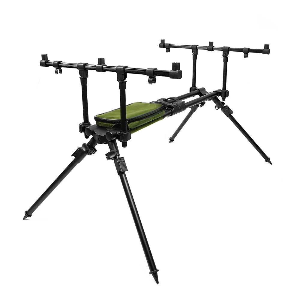 Fishing Rod Pod with Adjustable Triple Holder