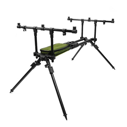Fishing Rod Pod with Adjustable Triple Holder