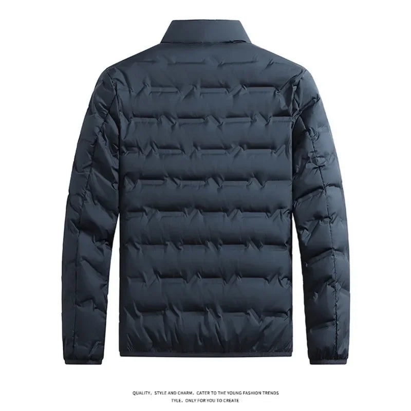 Men's Fleece-Lined with Collar Coat for Winter