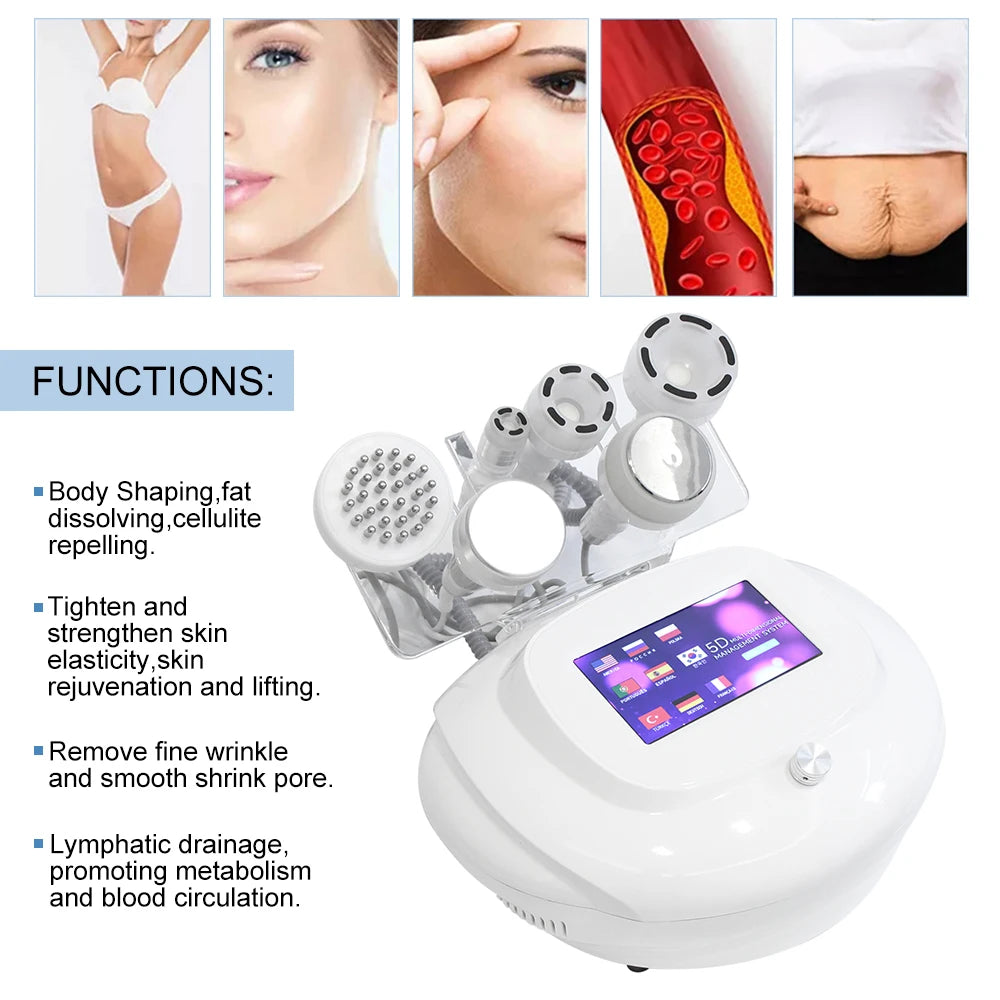 Cavitation Machine with 6-in-1 Body Shaping Beauty Device