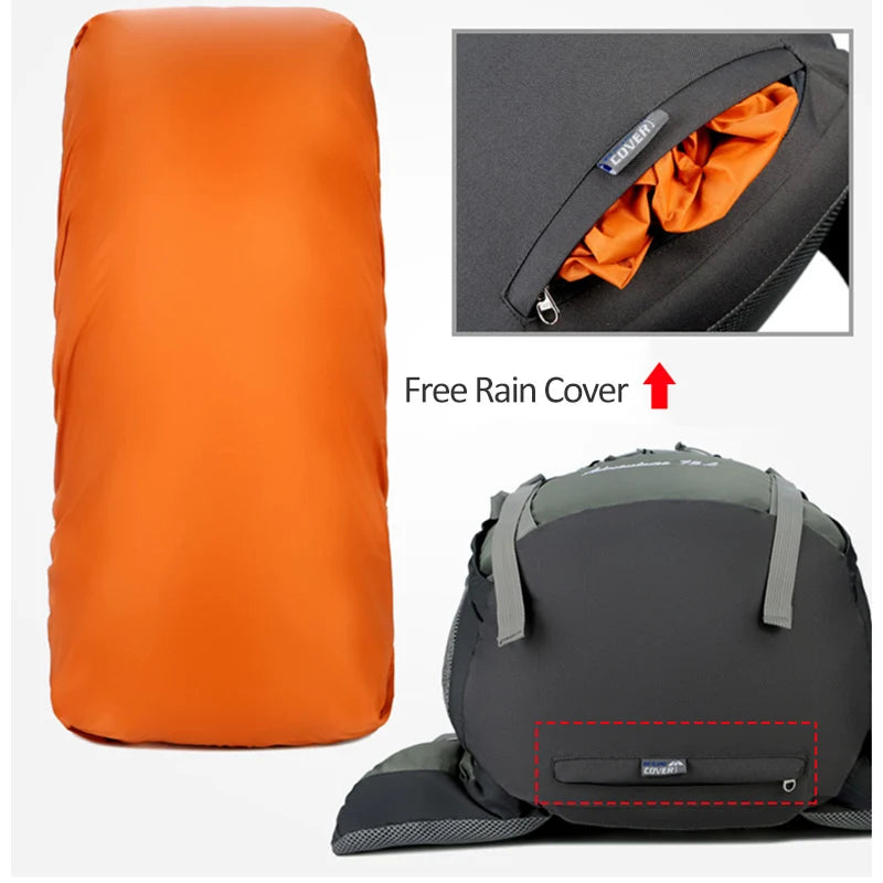 Backpack Camping 75L Outdoor Trekking