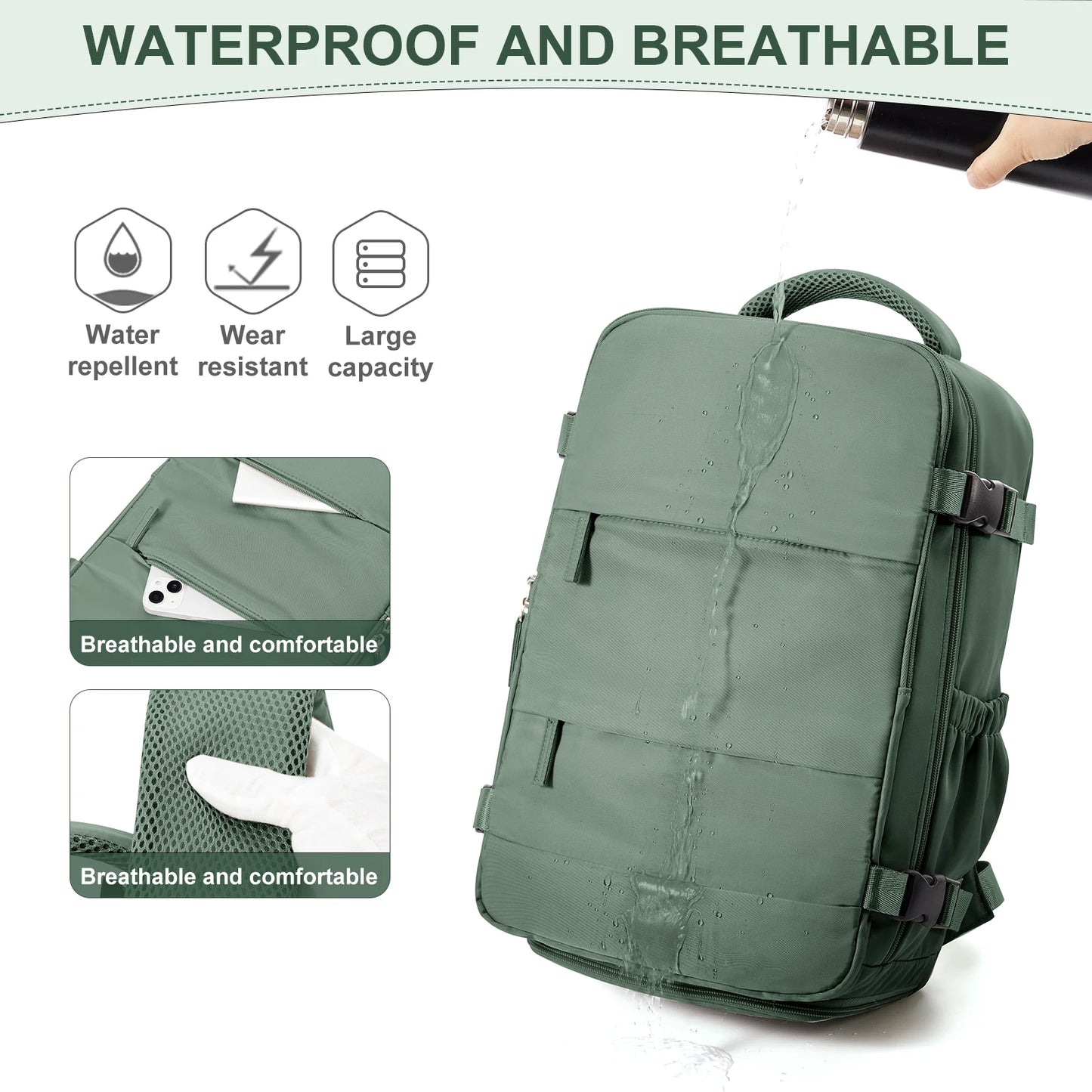 Travel Backpack Cabin Bag 40x20x25 Laptop Softback