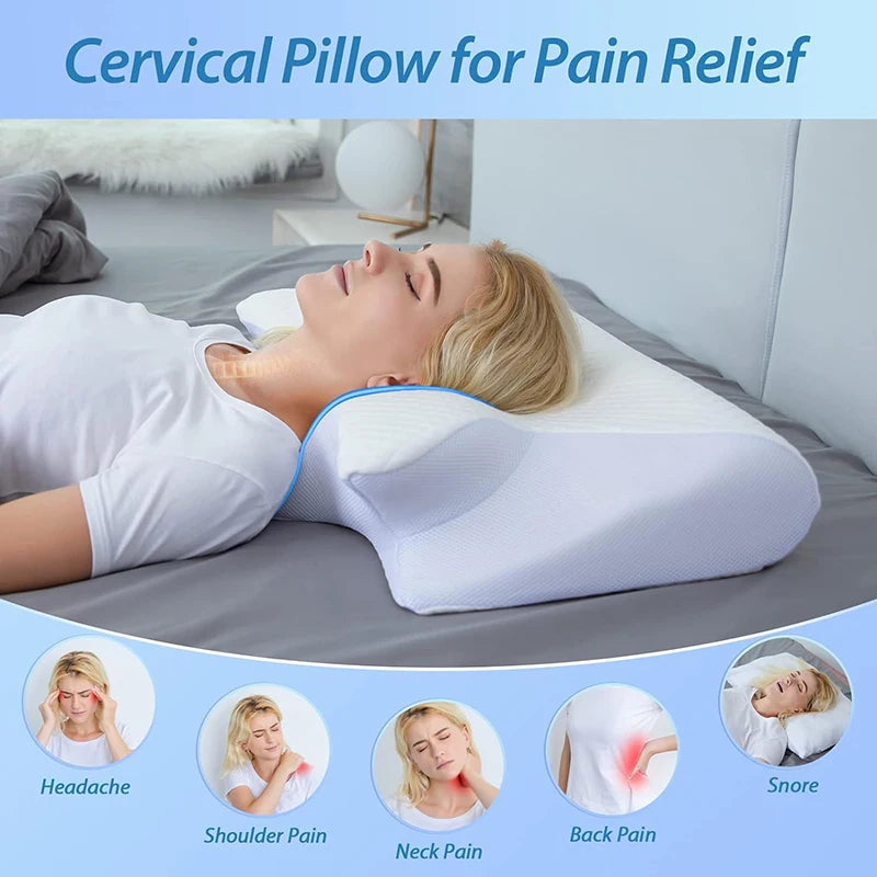 Cervical Pillow Memory Foam Ergonomic Contour Orthopedic