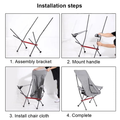 Lightweight Aluminum Folding Chair with Armrest