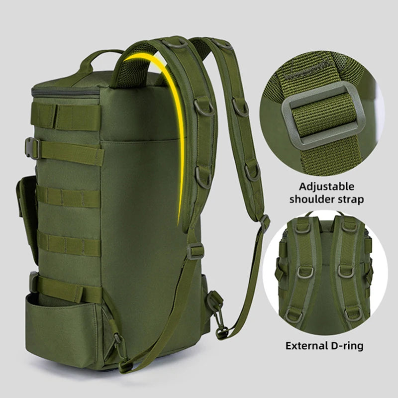 Fishing Backpack Tactical Molle Rod Holder Storage Bag