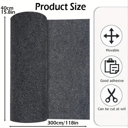 Carpet Roll Self-Adhesive Dark Gray 40×300cm