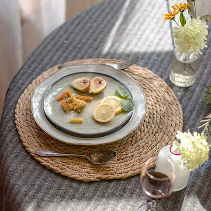 Rattan Placemats Handwoven Round Heat Resistant Mats