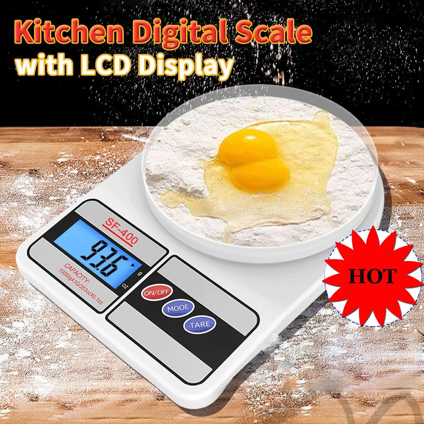 Digital Kitchen Scale with High-Precision LED