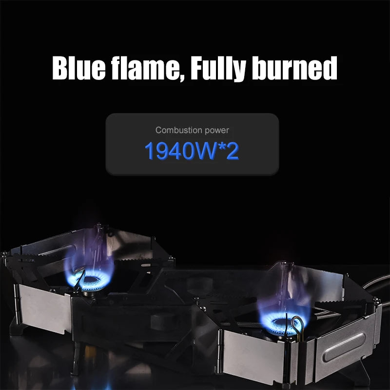 Camping Double Burner Folding Portable Gas