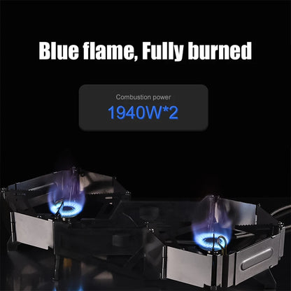 Camping Double Burner Folding Portable Gas