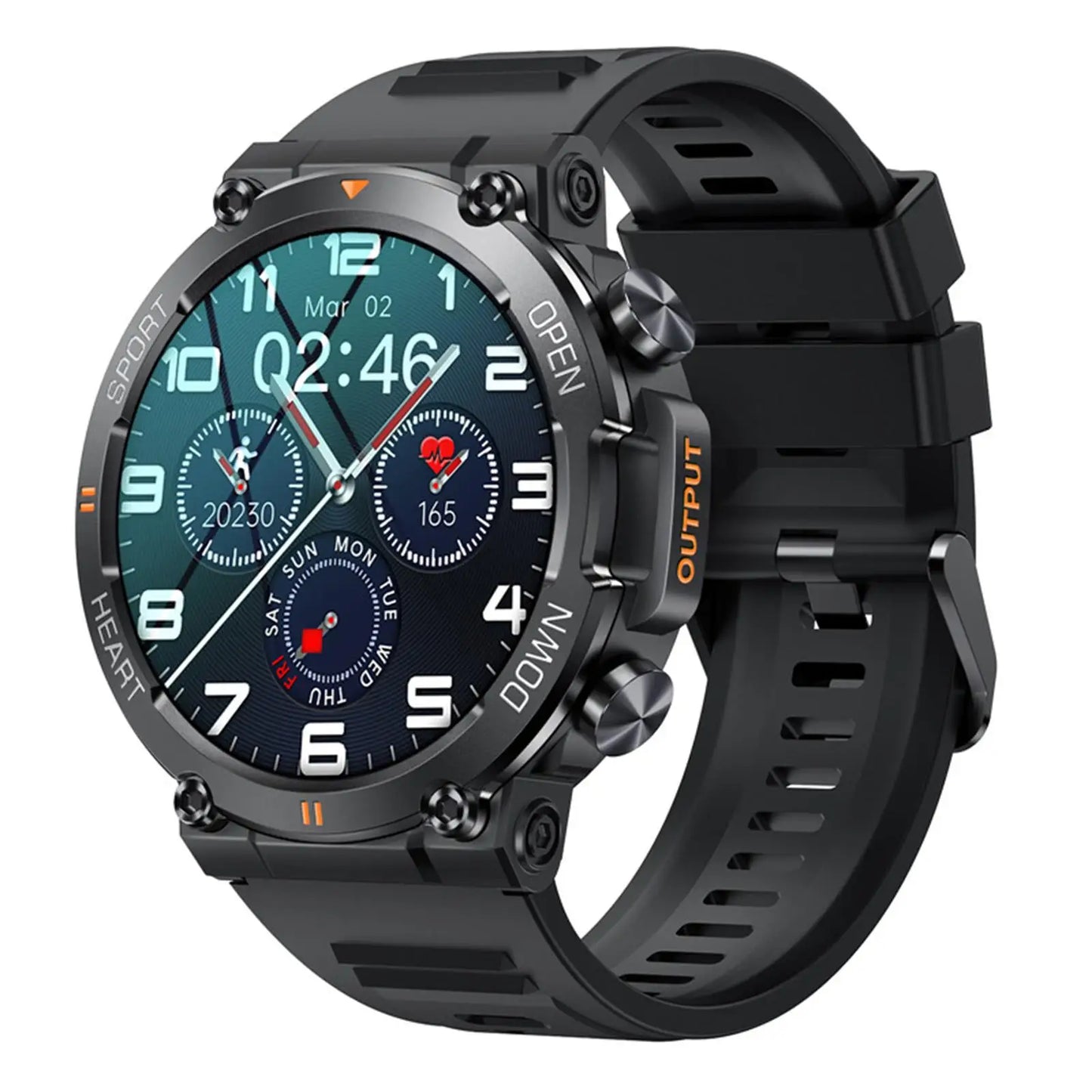 Smart Watch Men Bluetooth Heart Rate Fitness Tracker