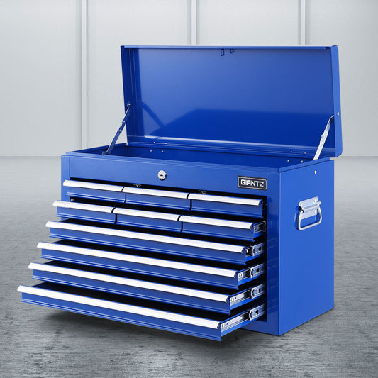 10 Drawer Tool Box Cabinet Chest Toolbox Storage Garage Organiser Blue