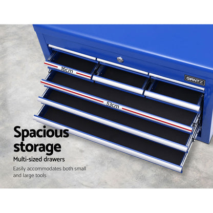 10 Drawer Tool Box Cabinet Chest Toolbox Storage Garage Organiser Blue