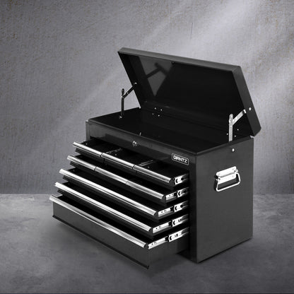 9 Drawer Tool Box Cabinet Chest Toolbox Storage Garage Organiser Black