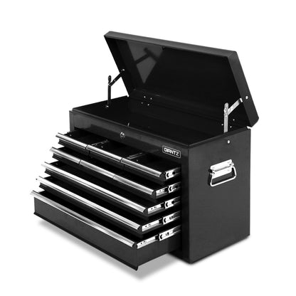 9 Drawer Tool Box Cabinet Chest Toolbox Storage Garage Organiser Black