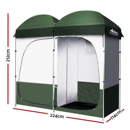 Double Camping Shower Toilet Tent for Outdoor