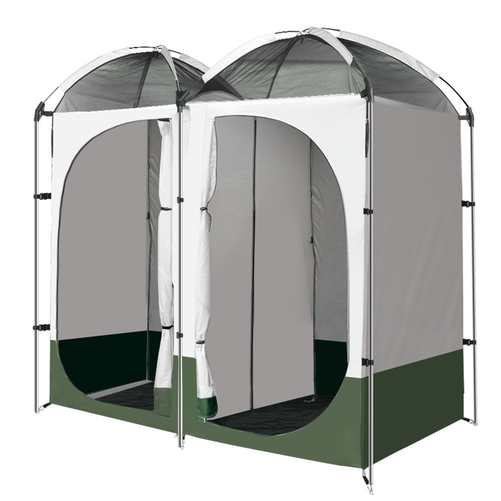 Double Camping Shower Toilet Tent for Outdoor