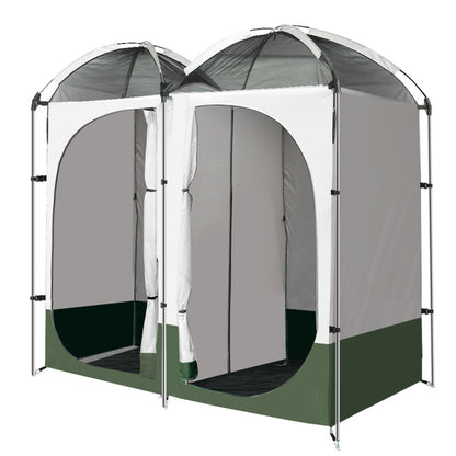 Double Camping Shower Toilet Tent for Outdoor