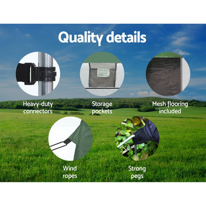 Double Camping Shower Toilet Tent for Outdoor