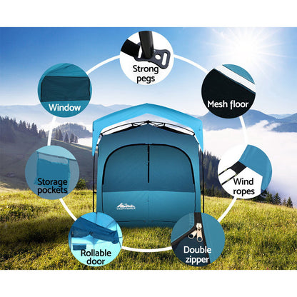 Double Shower Toilet Tent for Camping